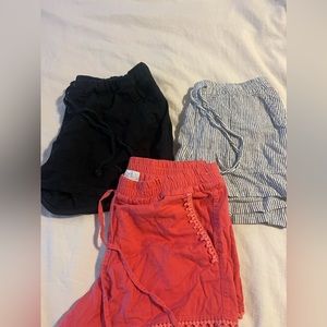 Three pack of shorts - all in great used condition